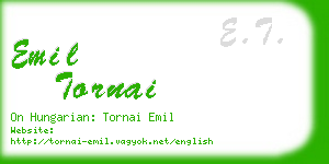 emil tornai business card